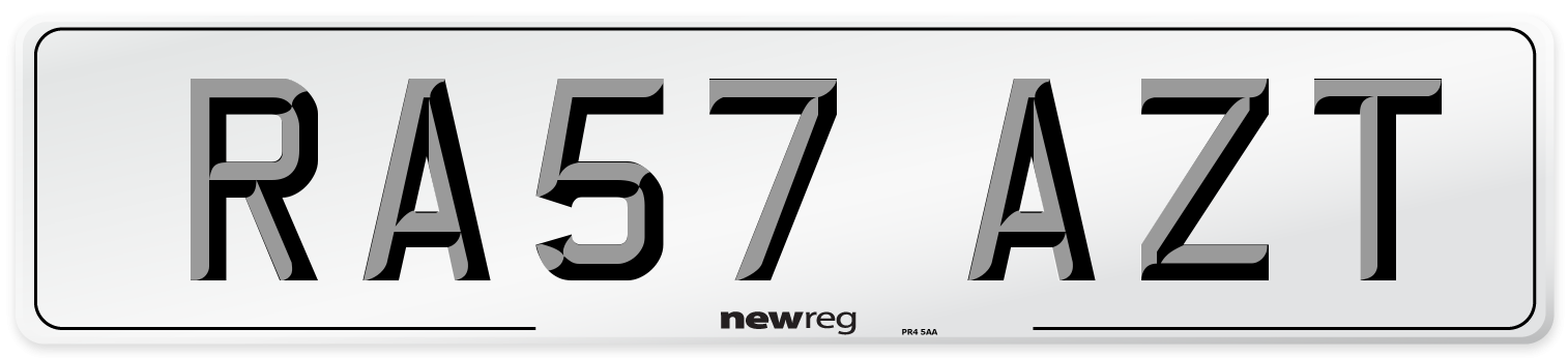 RA57 AZT Number Plate from New Reg